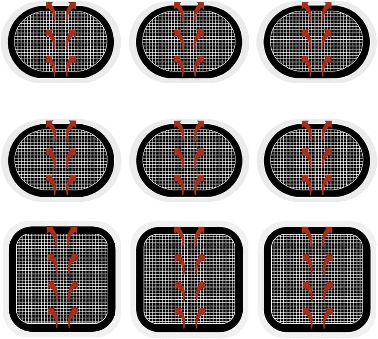 ELECDONReplacement Gel Pads Electrodes 3pcs Self Adhesive Body Gel Belt Pad for Tripe Fat Abdominal Muscle Strengthening Waistband for Abs Toner Stimulator Abdominal Muscle Trainer