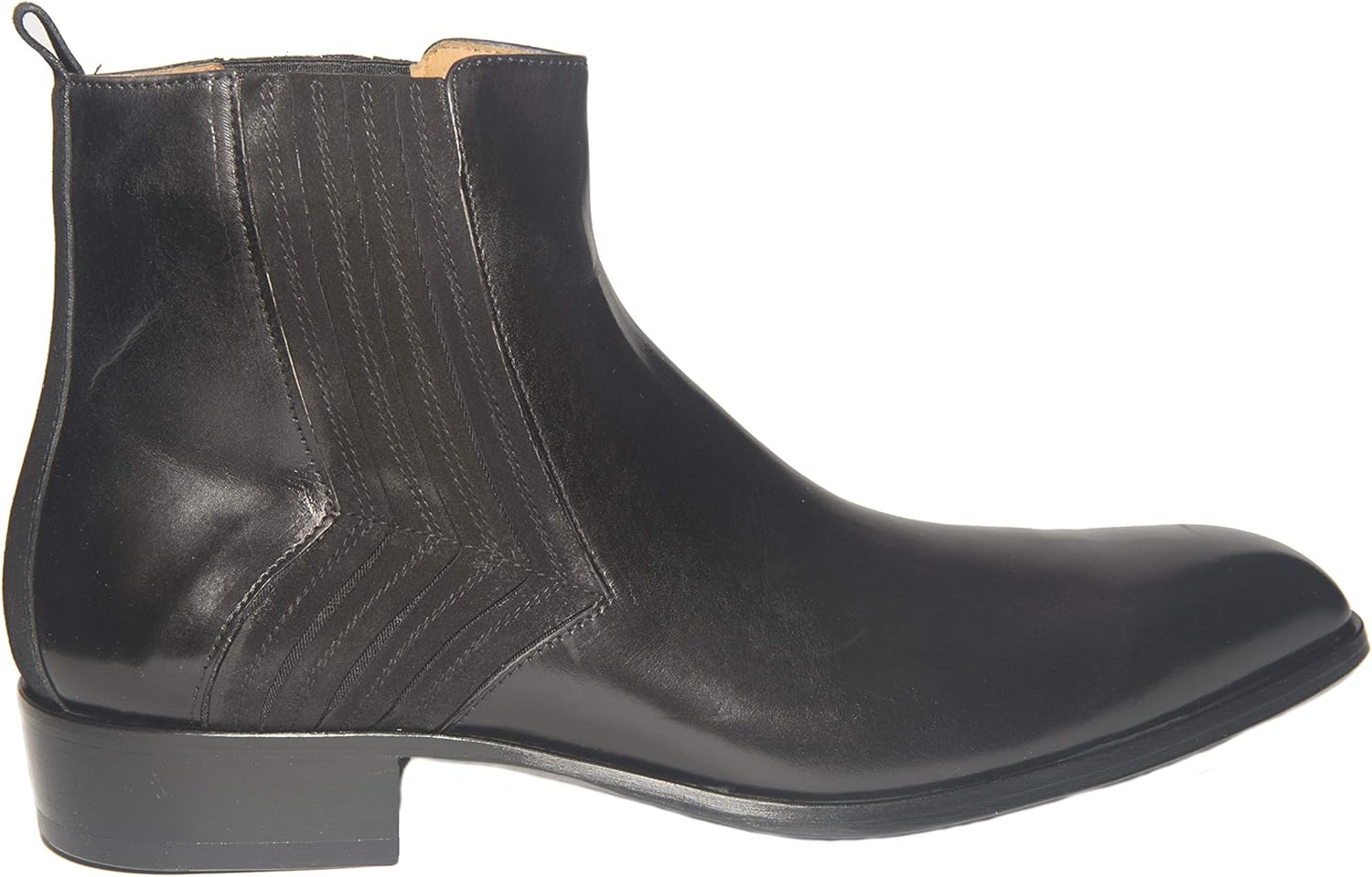 Jo Ghost 2014BIS Italian Black Leather Ankle Boots with Zipper