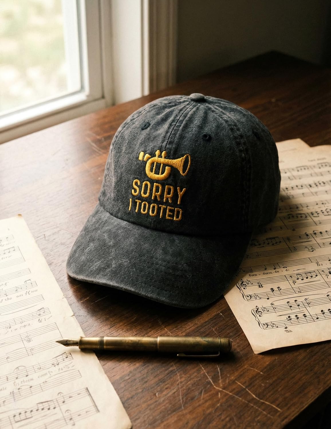 InnoBeta Trumpet Gifts Hat, Gifts for Trumpet Players on Christmas, Birthday, Adjustable Embroidered Baseball Cap - Image 2