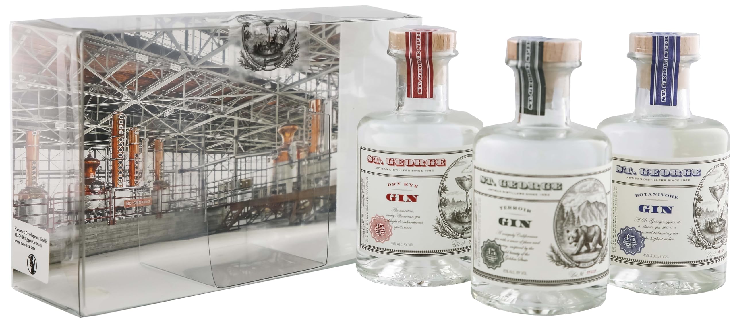St. George Spirits Gin Triple Pack, 3 x 20 cl
