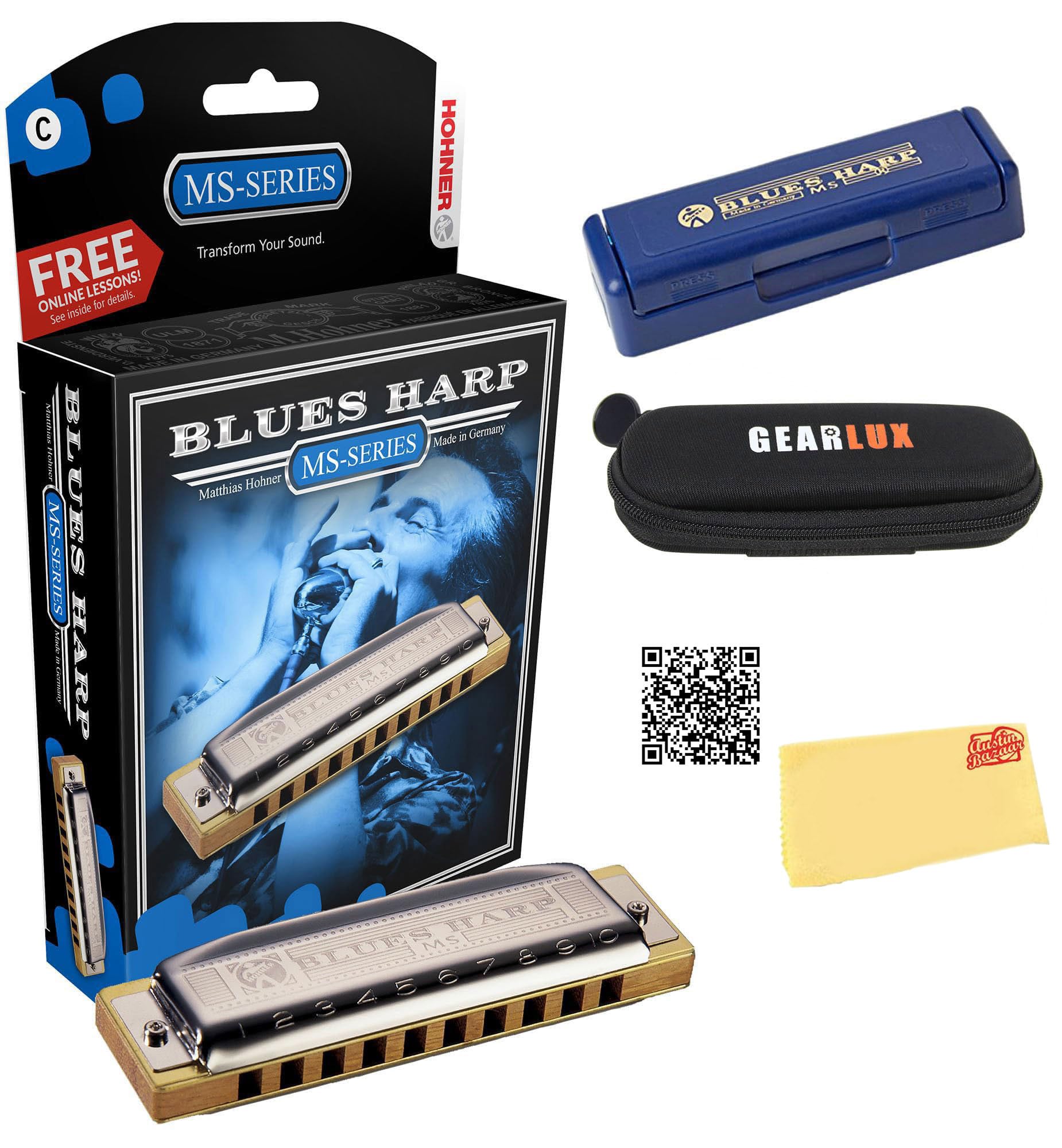 Amazon.com: Hohner Harmonica 532 Blues Harp MS - Key of G