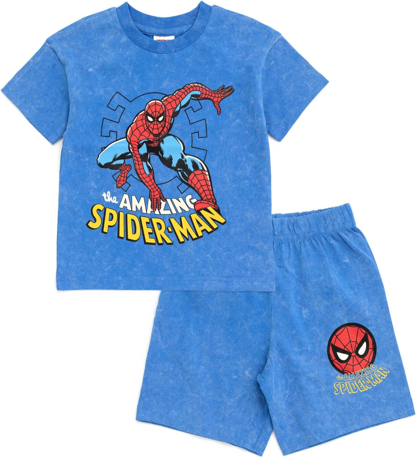 Marvel T-Shirt and French Terry Shorts Outfit Set Infant to Big Kid Sizes (12 Months - 18-20)