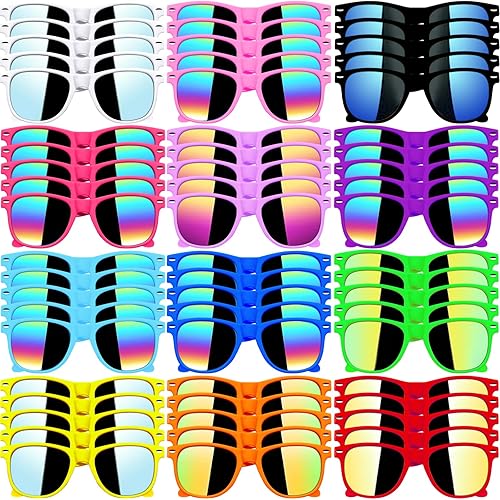 60 Pcs Kids Sunglasses Bulk Party Favors,Neon Party Sunglasses for Boys Girls, Summer Pool Beach Party Favors Supplies,Gift for Birthday Party and Outdoor Activity Age 3-8