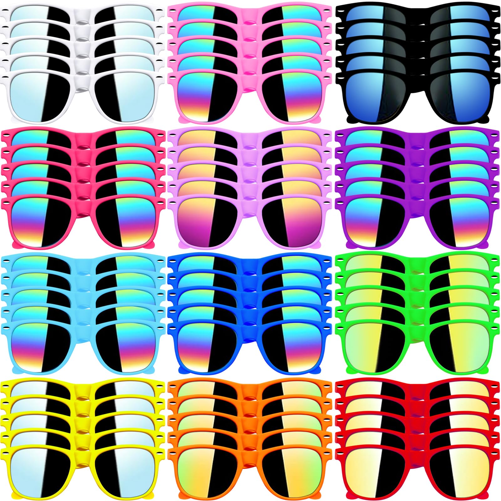 Oleitodh 60 Pack Kids Sunglasses bulk Neon Sunglasses Kids Sunglasses Party Favor UV400 Protection for Boys and Girls Age 3-8