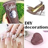 Vista 109 de 3820Pcs Light Green Flatback Rhinestones for Bedazzling, 2-6.5mm Small Rhinestones Diamonds Kit, Flat Back Crystals Gems for Nail Art and Crafts