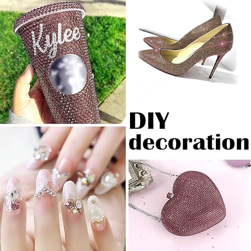 Vista 109 de 3820Pcs Light Green Flatback Rhinestones for Bedazzling, 2-6.5mm Small Rhinestones Diamonds Kit, Flat Back Crystals Gems for Nail Art and Crafts