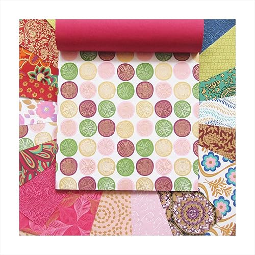 Miniatura 4 de Paperhues Elegant Designs Collection - Papel de recortes hecho a mano de 12 x 12 pulgadas, 24 hojas.