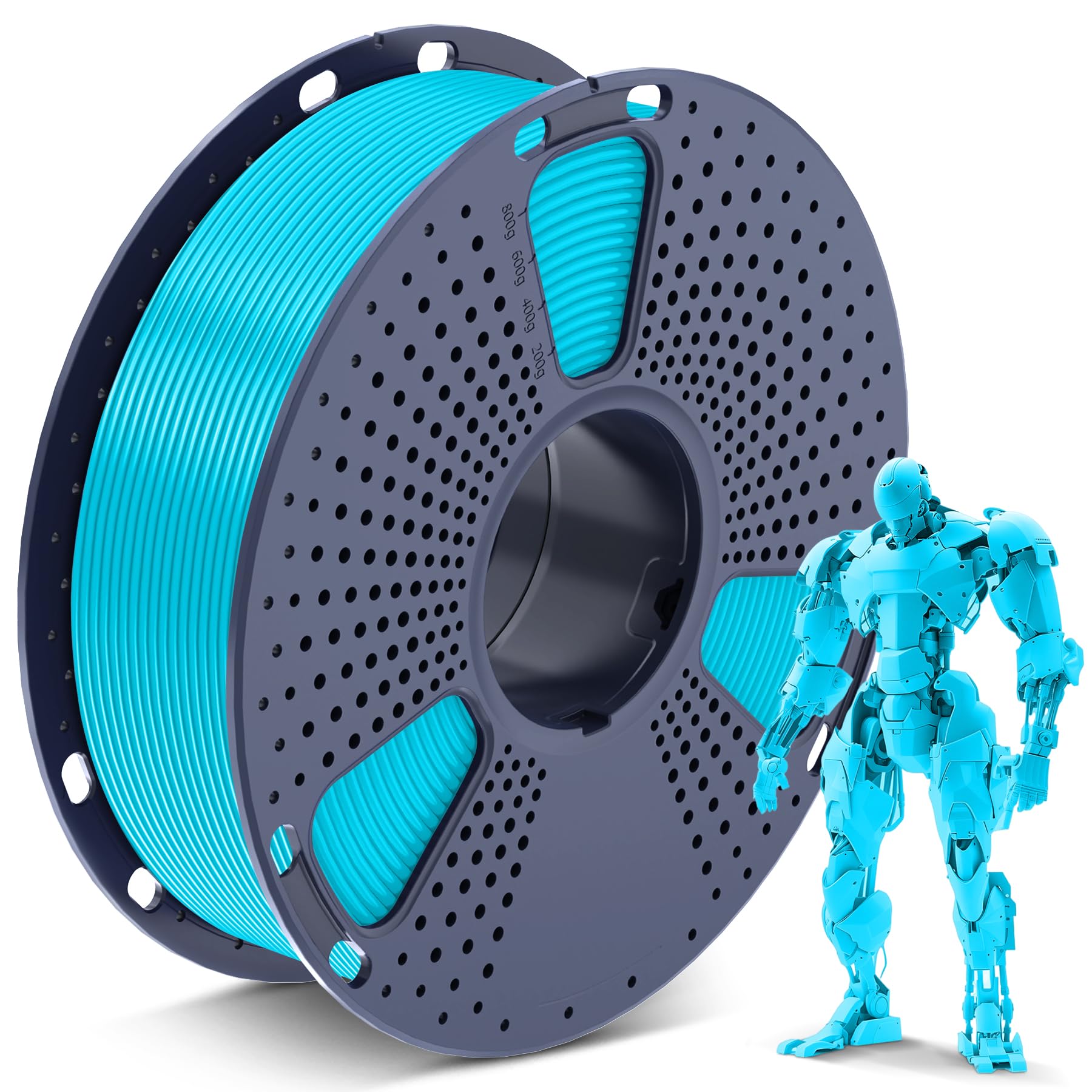 SUNLU PLA 3D Printer Filament, Cyan, 1KG