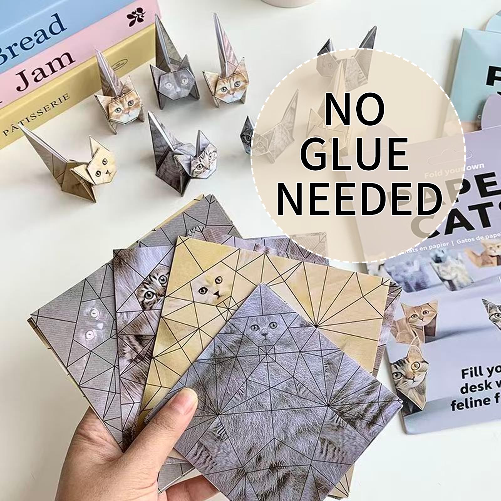 Tastetreasure Origami Paper Set, 2 Pack (100 Sheets) Folding Craft Paper for Kids & Adults - Image 4