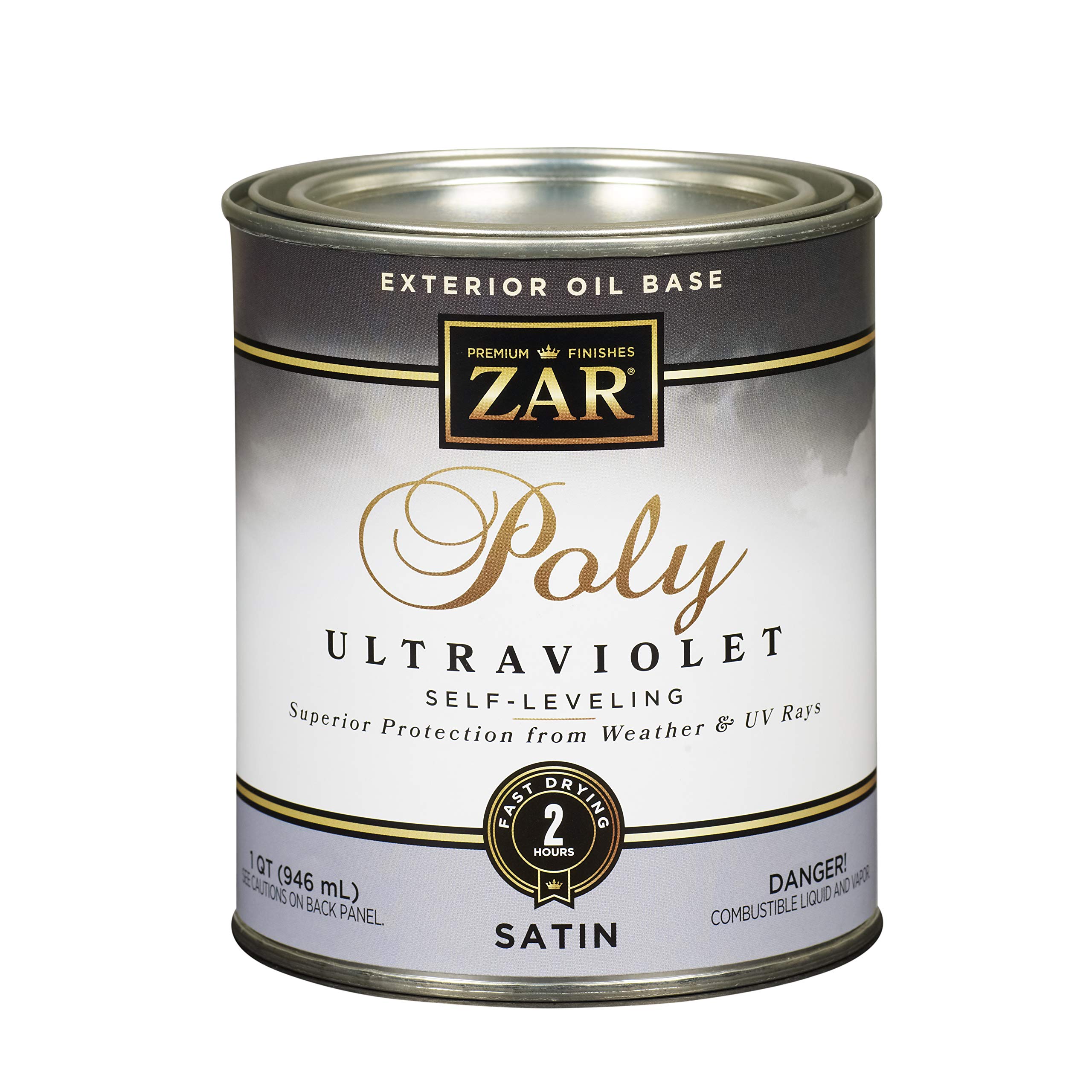 Zar Zar-34112 34112 Ultra Fast Drying Exterior Polyurethane, Satin