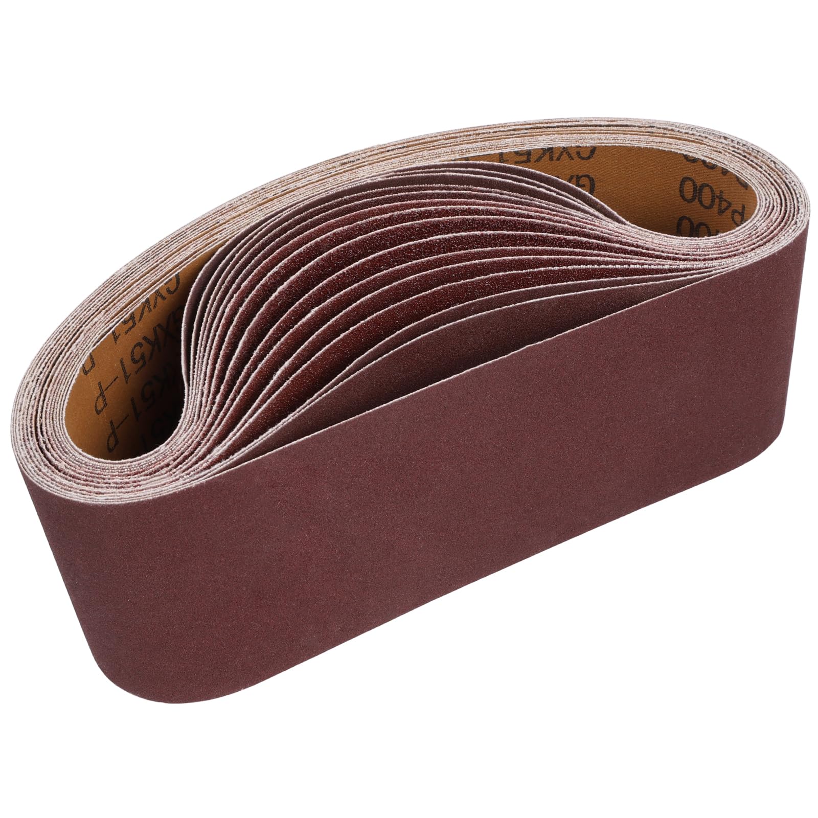 NUTKIT Sanding Belt 75 x 533mm, 15PCS Aluminum Oxide Sanding Belt