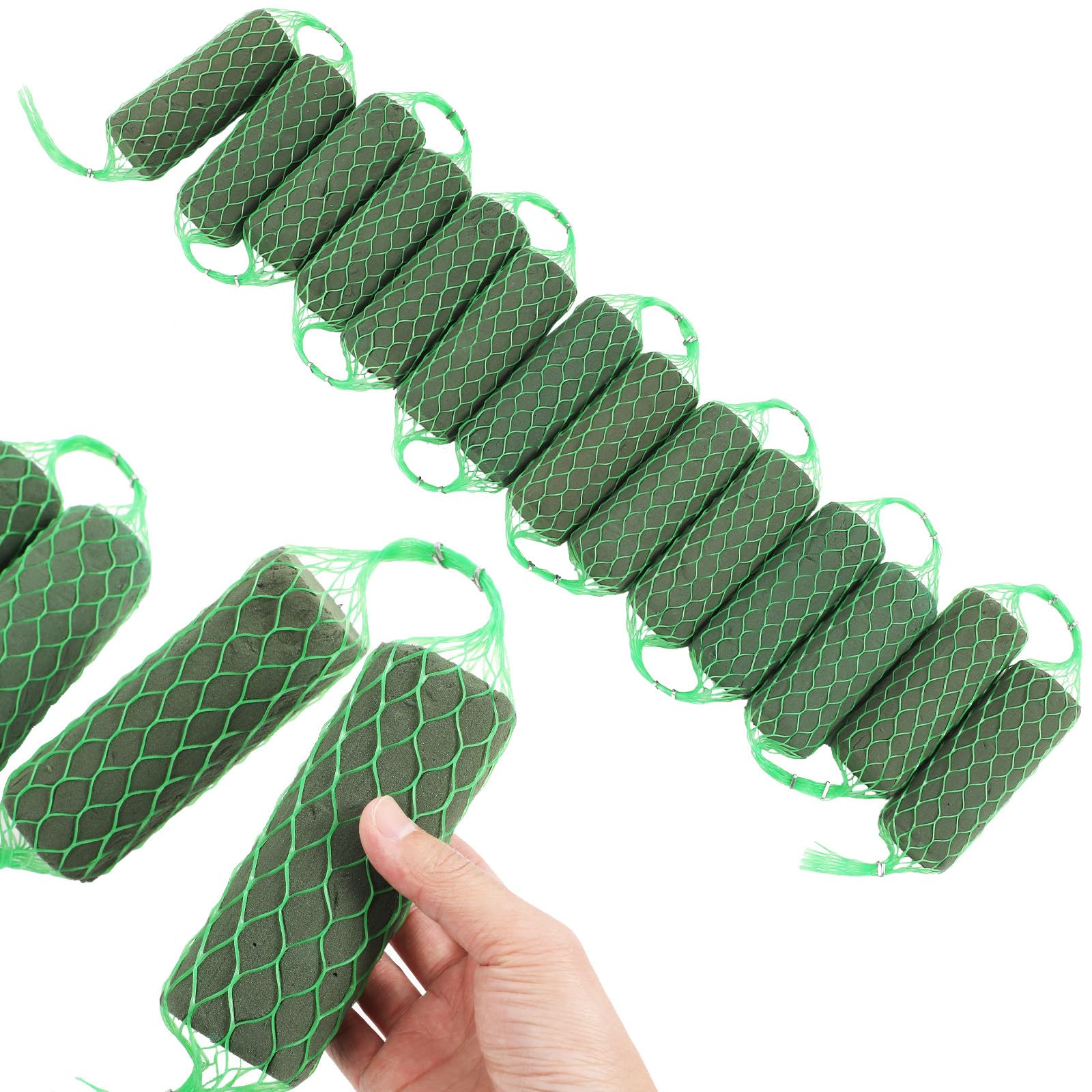 Mousse synthétique verte pour fleurs coupées en forme de brique de saucisse absorbante