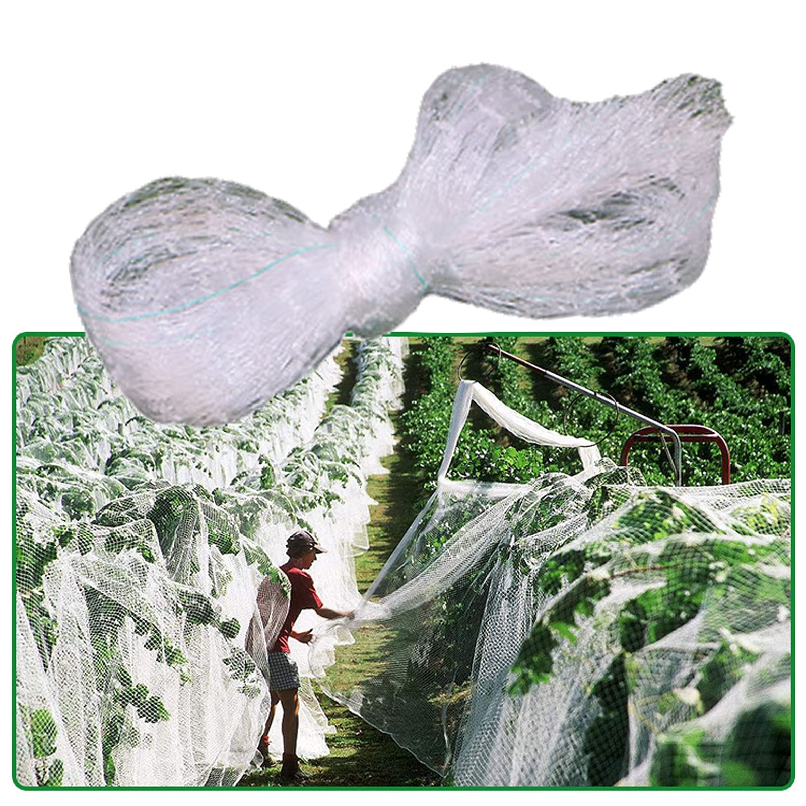 Rete trasparente per uccelli, per balcone, rete da giardino in nylon, 3 m x 25 m, rete protettiva per alberi da frutto, piscina, verdura, soluzione anti-piccioni