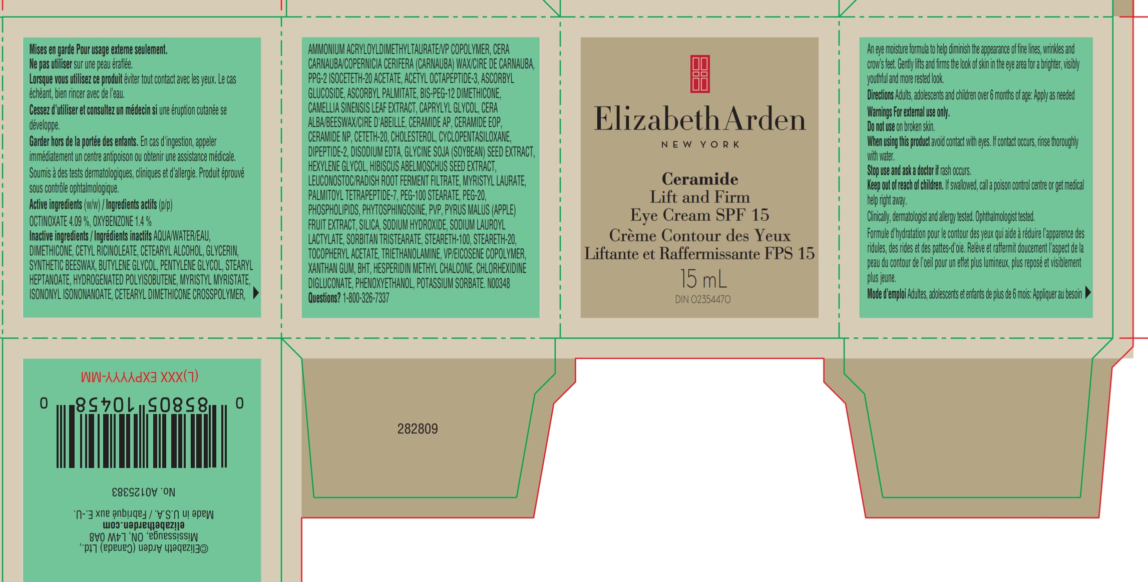 Elizabeth Arden Ceramide Lift & Firm Crema para Contorno de Ojos SFP15 15 ml