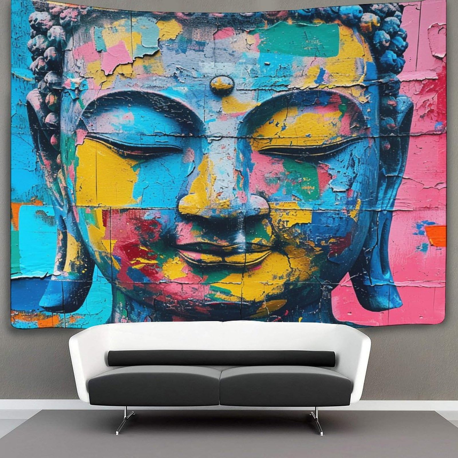 DHBANEIOK 3D Graffiti Printed Wall Blanket Home Decoration Bedding Poster Wall Art Tapestry Tapestries Wall Hanging Soft Polyester for Bedroom,Decorations Beach Blanket College Dorm 100cmx150cm