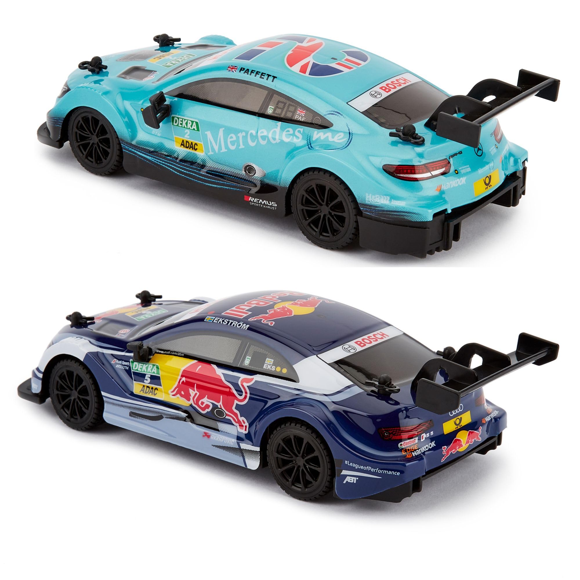 CMJ RC Autos Zwillingspack: Offiziell lizenzierte Audi RS5 DTM & Mercedes AMG C63 DTM Maßstab 1:24 2.4Ghz Ferngesteuerte Autos – Perfekt für Rennsportfans
