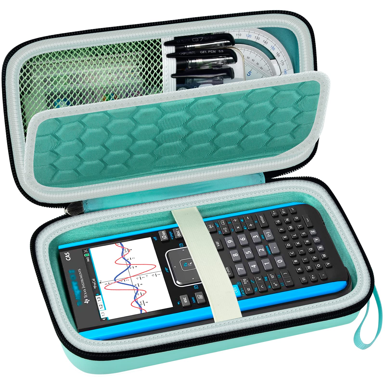 PAIYULECase Compatible with Texas Instruments TI-Nspire CX II/TI Nspire CX/TI-NSPIRE CX-II T CAS/for TI-84 Plus/TI-83 Plus CE Color Graphing Calculator, Storage Holder-LightGreen(Box Only)