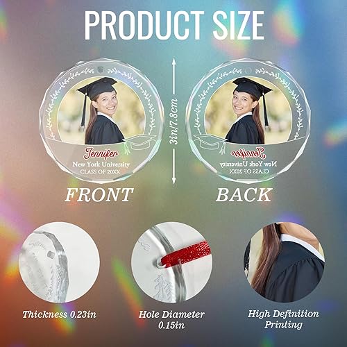 Miniatura 10 de Adornos de Navidad personalizados con imagen personalizada, adorno fotográfico de doble cara, decoración del hogar, árbol de Navidad, decoración