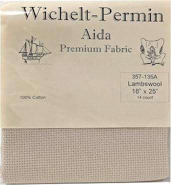Wichelt Imports Premium Aida Cross Stitch Fabric 14 Count Lambswool 18" x 25"