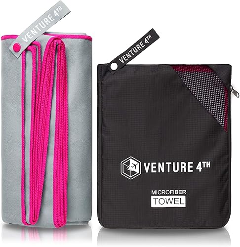 VENTURE 4TH Toalla de viaje de secado rápido  Toallas de microfibra ultra suaves de secado rápido  esencial para camping, mochilero, yoga, natación,