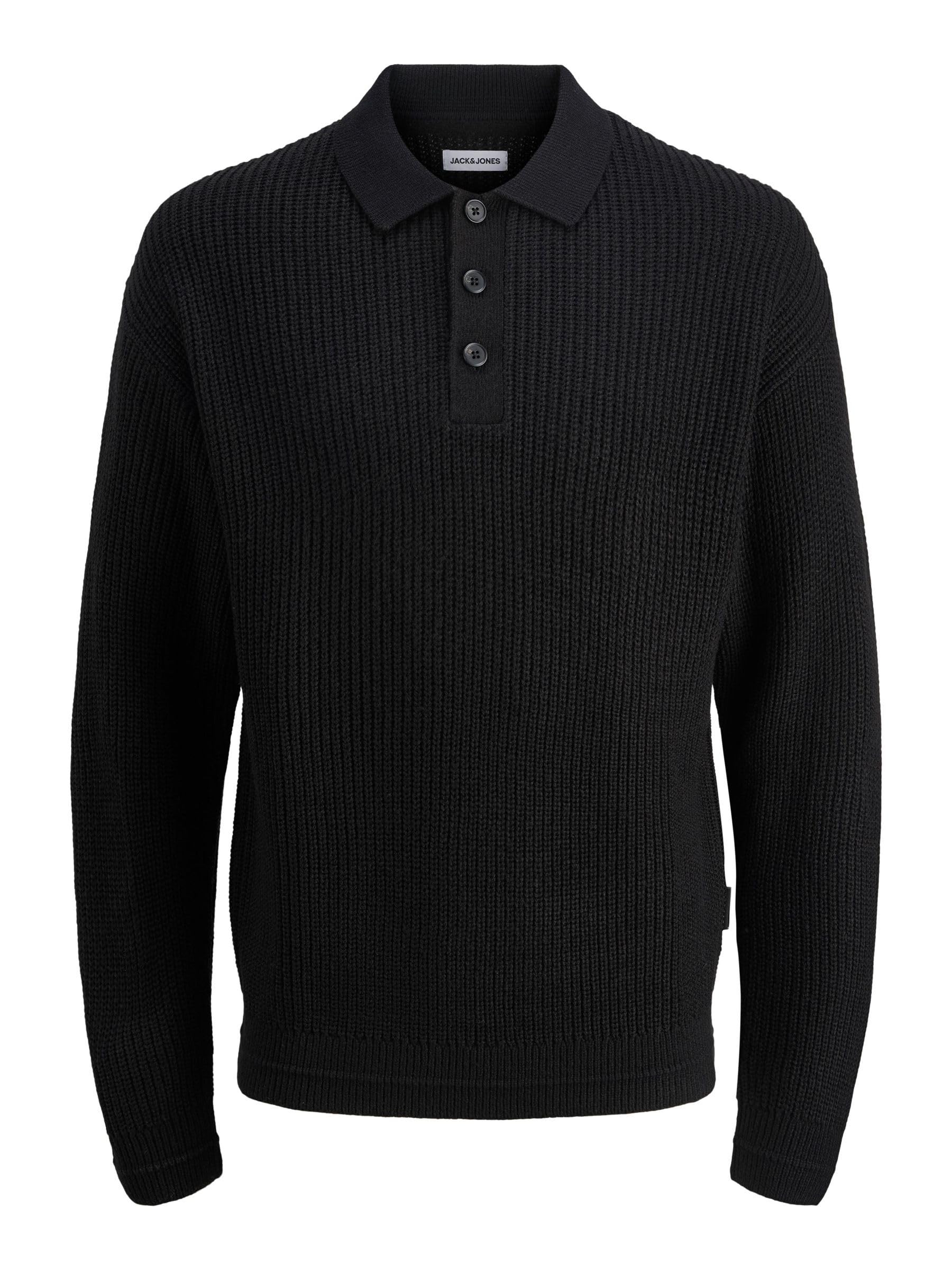 JACK & JONES Male Gestricktes Polo Einfarbig Gestricktes Polo