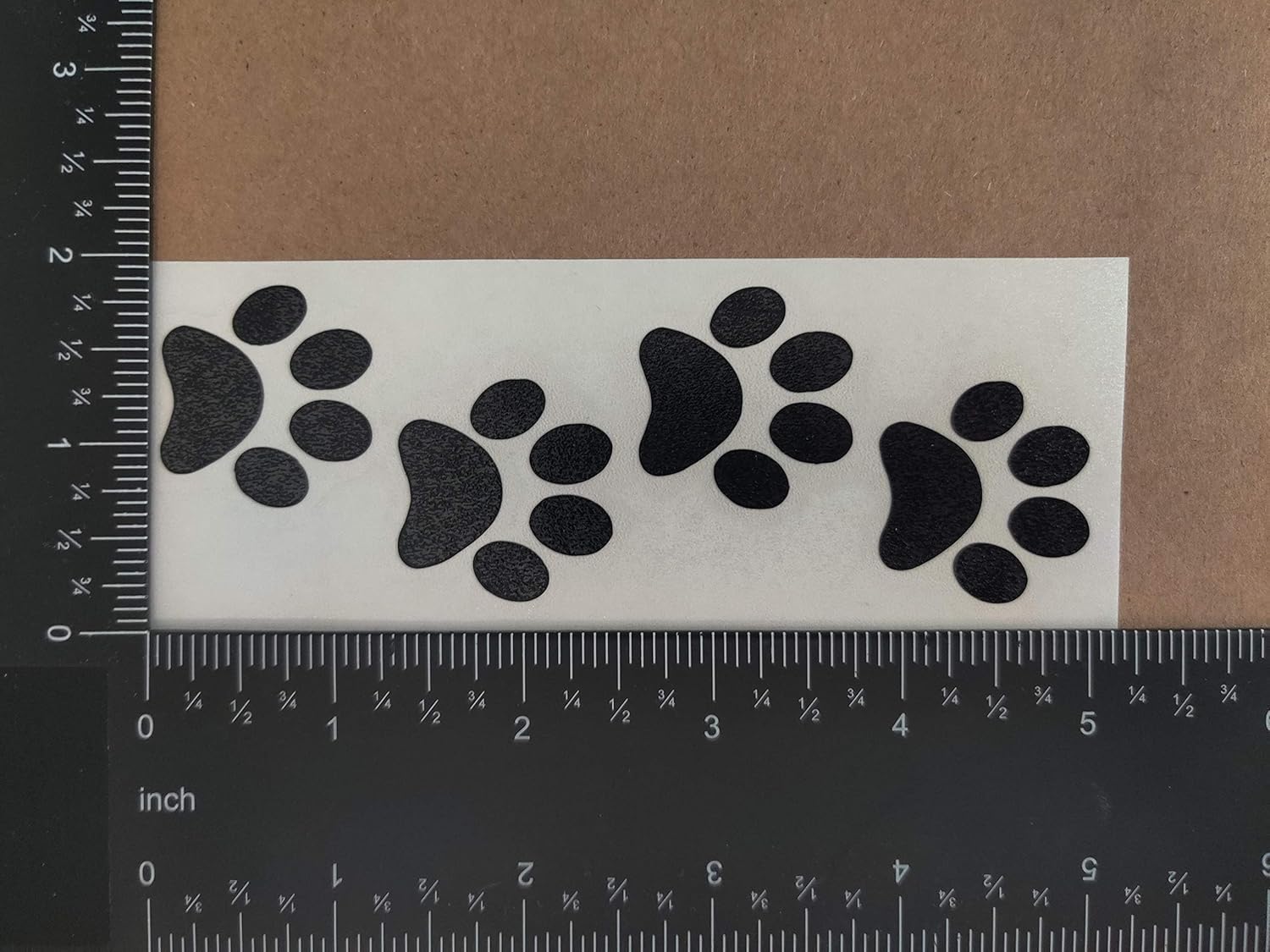 Paw Decals 4 Pack: Dog Paws, Love with a Paw, Paw Heartbeat, Paw Prints (Black, Small ~3.5") - Image 7