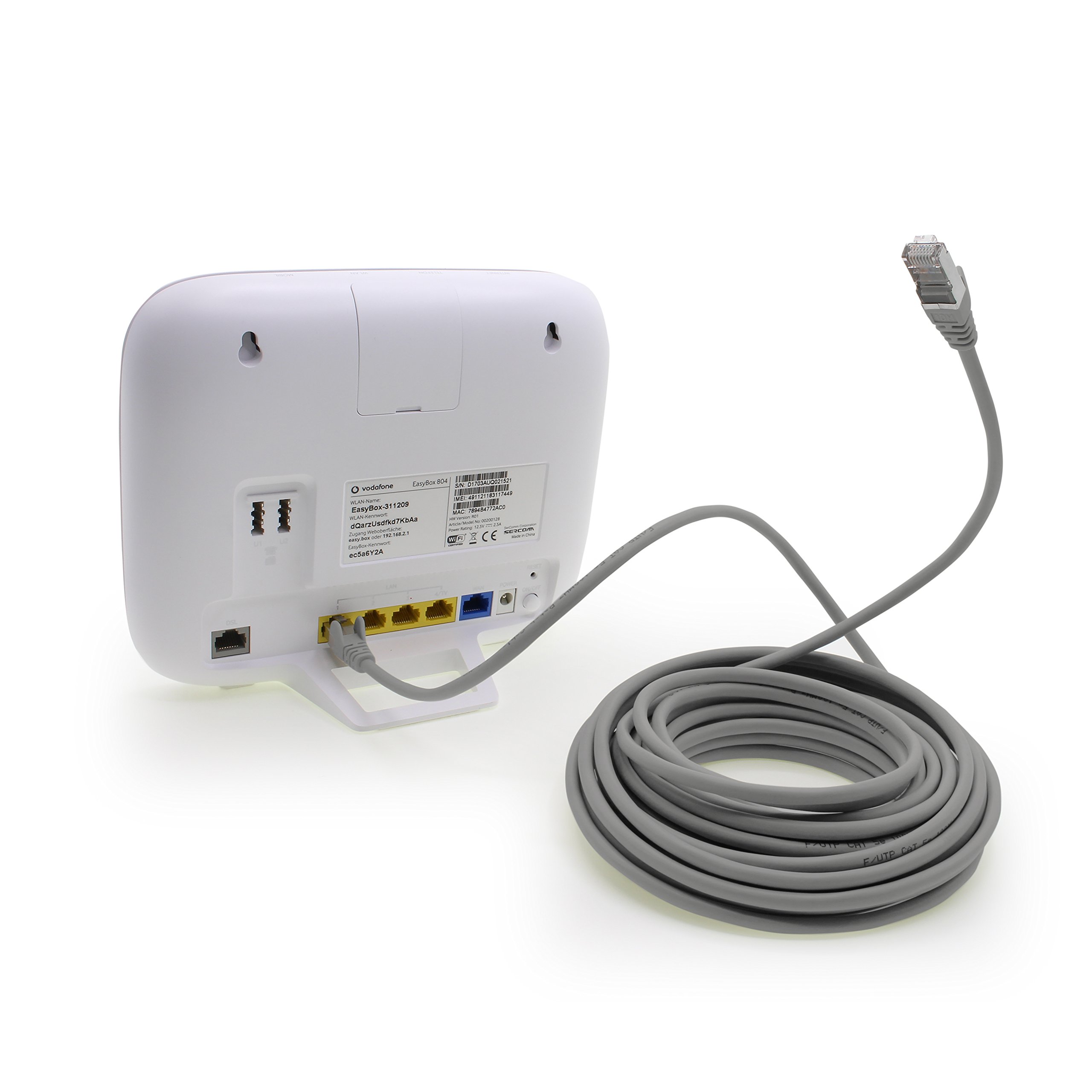 Câble réseau 1aTTack CAT5 FTP blindé avec 2x jeu de connecteurs RJ45 (10 pièces) 10m gris