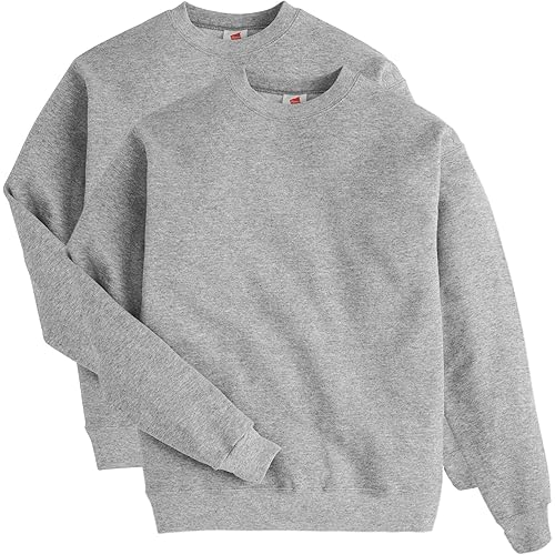 Hanes Men's Ecosmart Fleece Sweatshirt, Pullover Crewneck Sweatshirt, Big & Tall, 1 or 2 Pack