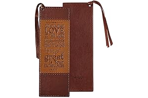 Christian Art Gifts Faux Leather Bookmark Steadfast Love Lamentations 3:22 Bible Verse...