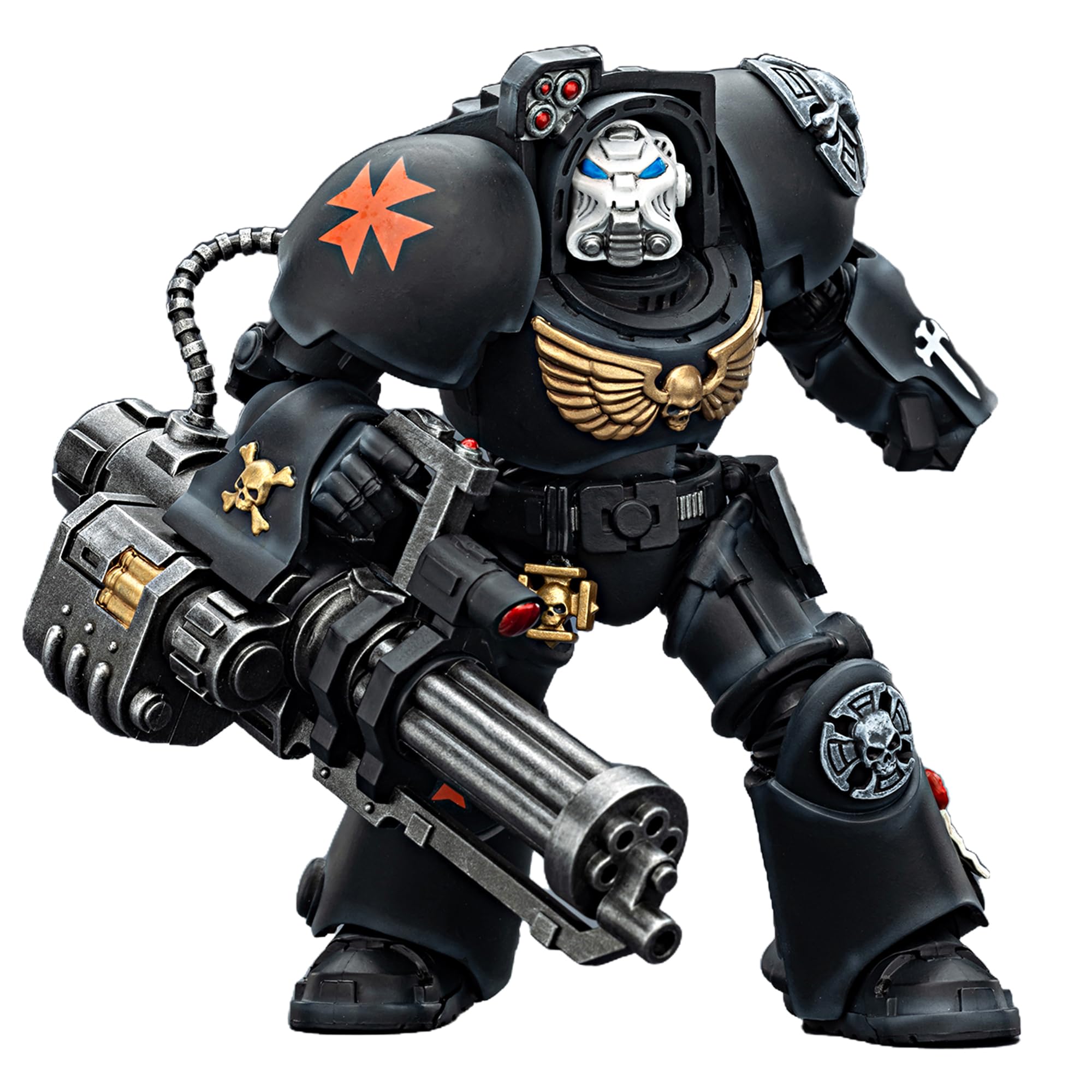 TOYVERSE Joytoy 1/18 Action Figure Warhammer 40,000, Black Templars Terminator 3 with Power Fist and Assault Cannon, Mobile Joints Character Model, 14.3 cm, 15 Years and Above — image 1