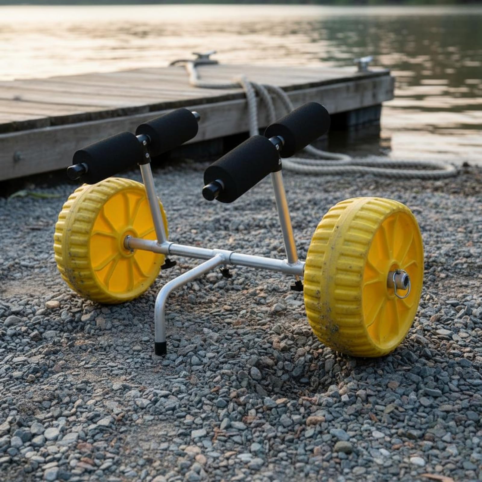 Carrello Trasporto Kayak Portatile Accessorio Nautico Doppio Cavalletto Attrezzatura Sportiva per Outdoor