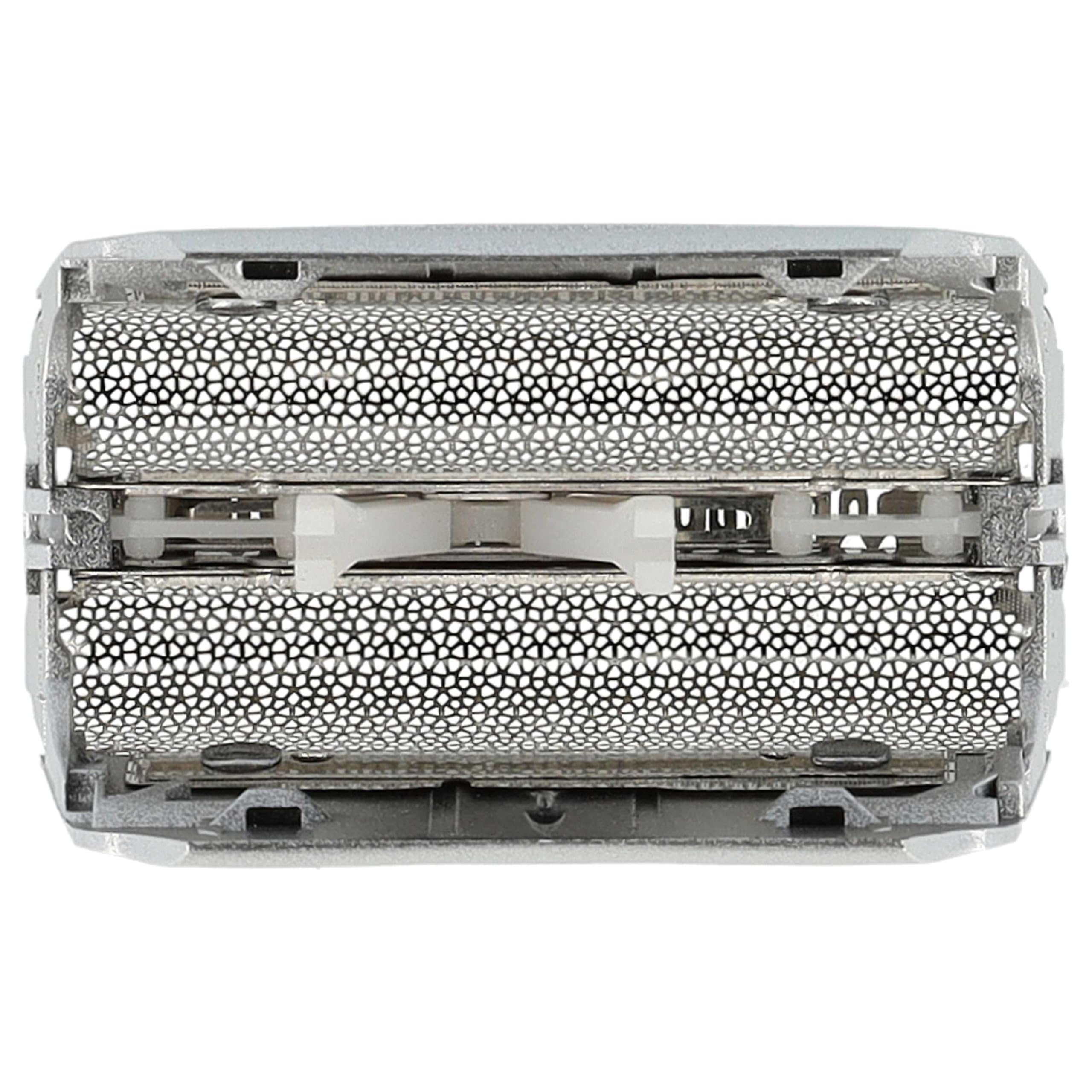 vhbw 2x Doppelscherfolie kompatibel mit Braun 8595, 8970, 8885, 8783, 8785, 8795, 8915, 8975, 8985 Elektrorasierer + Rahmen, silber