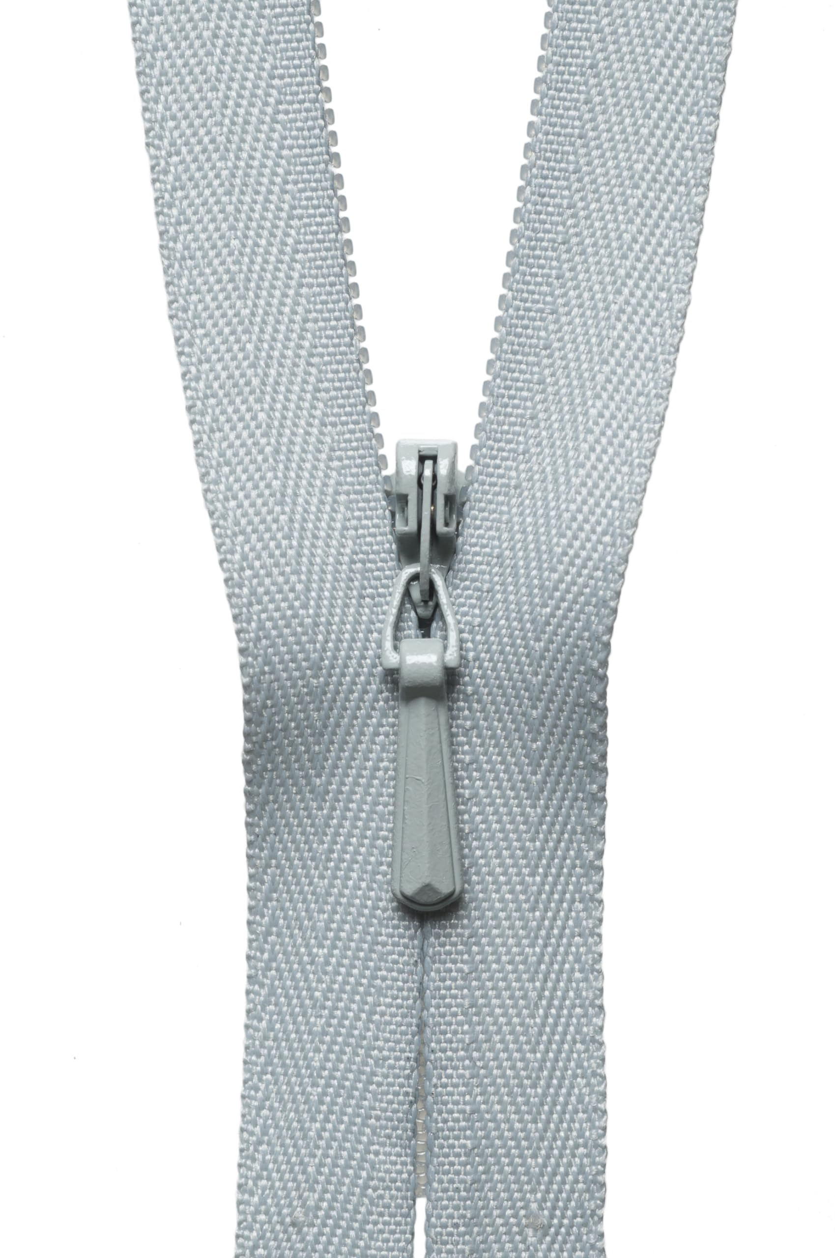 22"/ 56cm YKK Concealed Zip: Pale Grey