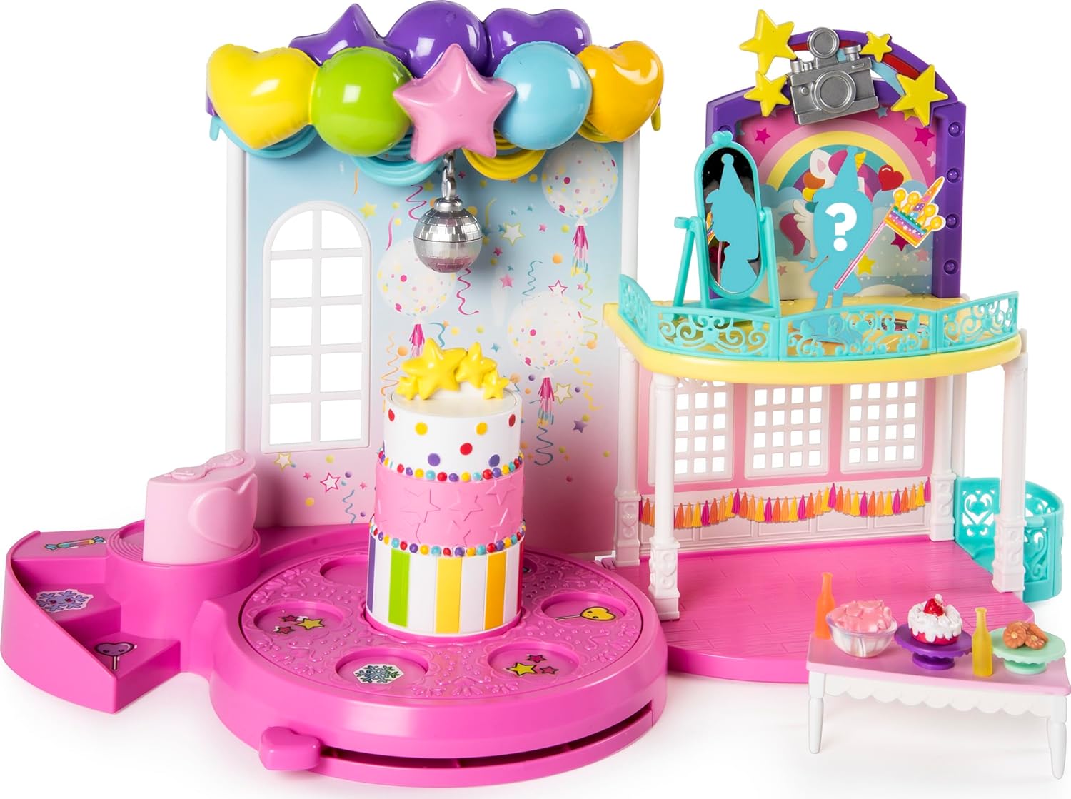 Party Popteenies - Poptastic Party Playset with Confetti, Exclusive Collectible Mini Doll and Accessories, for Ages 4 and Up, Standard