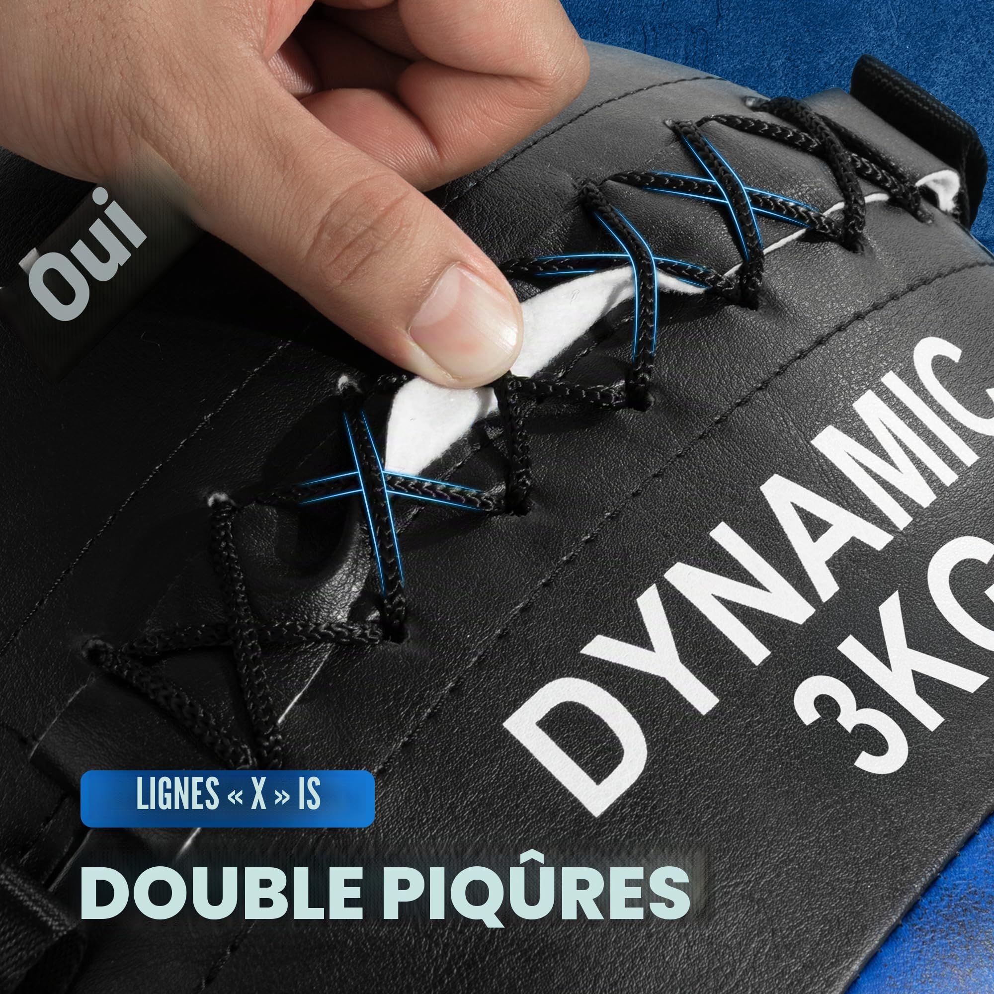 Yes4All 3 KG Ball de mur dynamique/medical souple pour entraînement complet et renforcement musculaire