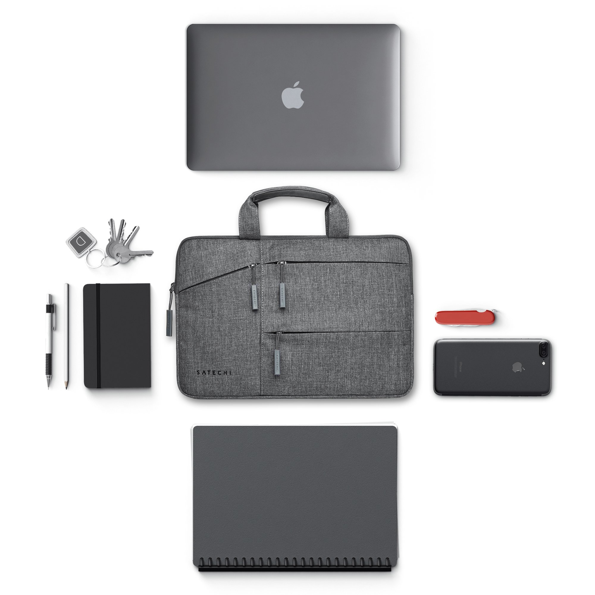 Satechi Sacoche De Transport pour Ordinateur Portable Résistante À L’Eau avec Pochettes, Compatible Macbook 2015/2016, Macbook Pro 13", Microsoft Surface Pro, Samsung Chromebook Et Plus