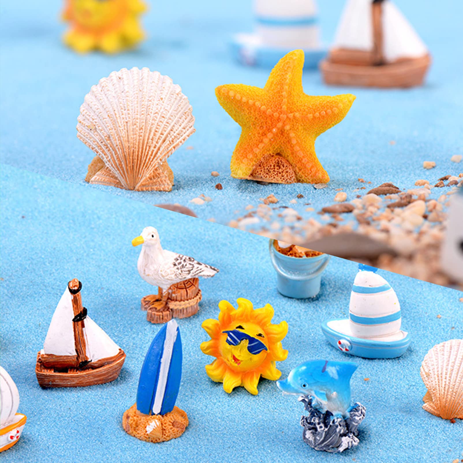 Mini barca a vela in legno da spiaggia in stile nautico, decorazione rustica per la casa