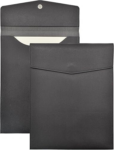 VANRA Carpeta de archivos de piel sintética vertical A4, soporte para documentos, sobre de piel sintética, impermeable, organizador de archivos para