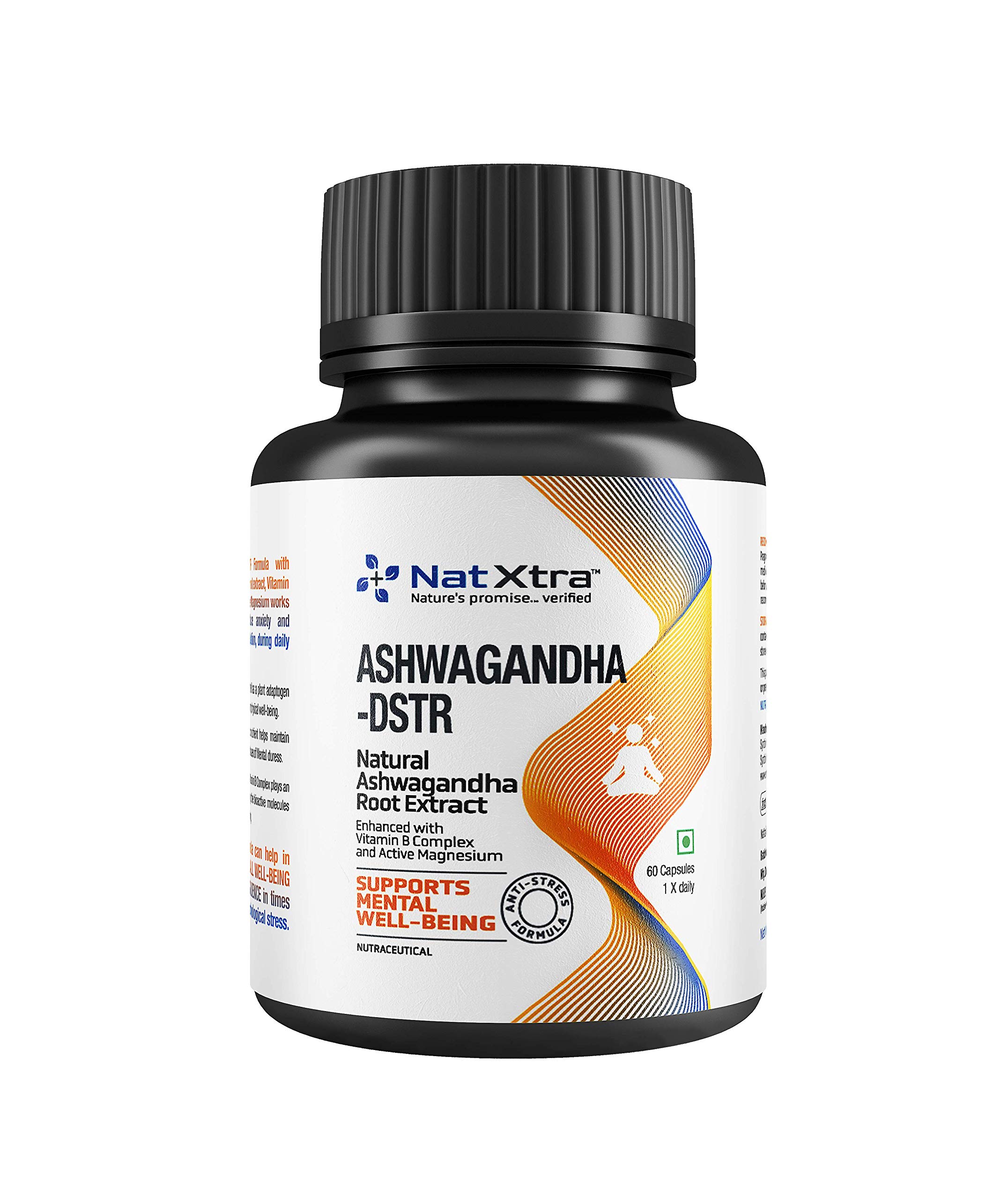Natxtra Ashwagandha-DSTR | Stress Relief & Stamina Booster | Withanolides, Magnesium, & B Vitamins | Improves Strength, Reduces Stress, Promotes Mental Well-being | 60 Vegetarian Capsules (B08S7S6SFN) Amazon Price History, Amazon Price Tracker