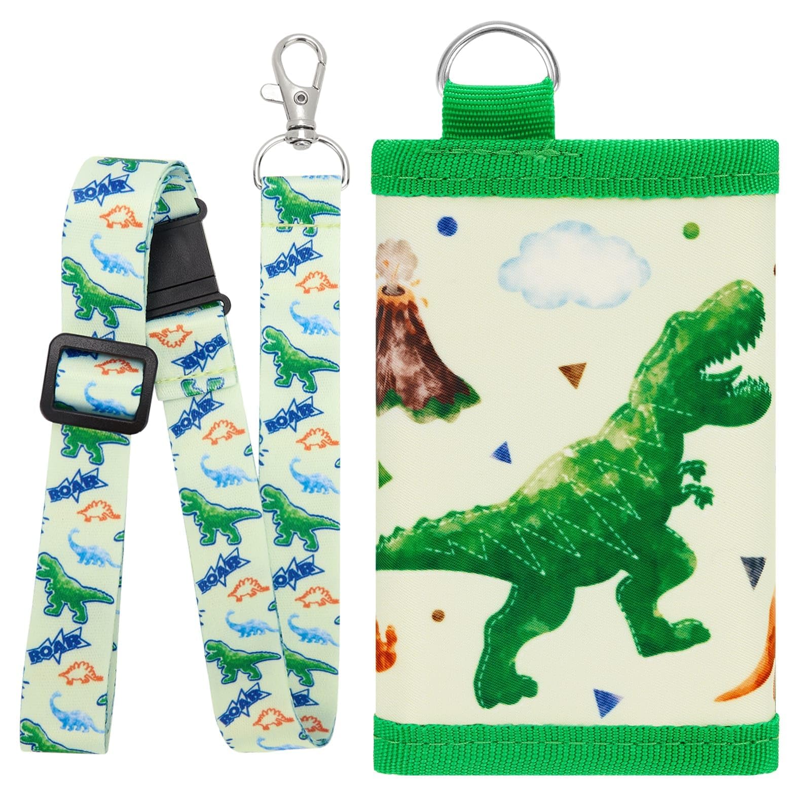 WAWSAM Dinosaur Kids Wallet for Boys, Trifold Boys Wallet for Kids Age 4-18