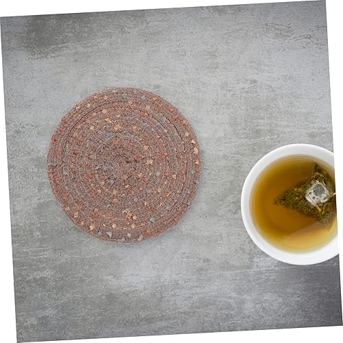 Miniatura 7 de OFFSCH 4 posavasos con aislamiento térmico para ollas de té, posavasos decorativos para escritorio de oficina, escritorio, trípode, salvamanteles,