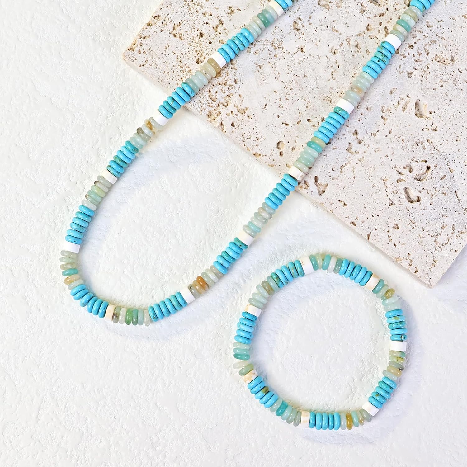 Beaded Necklaces for Women Trendy Boho Beaded Necklace for Women Gemstone Bead Choker Colorful Natural Stone Beach Necklaces Handmade Jewelry - Image 8