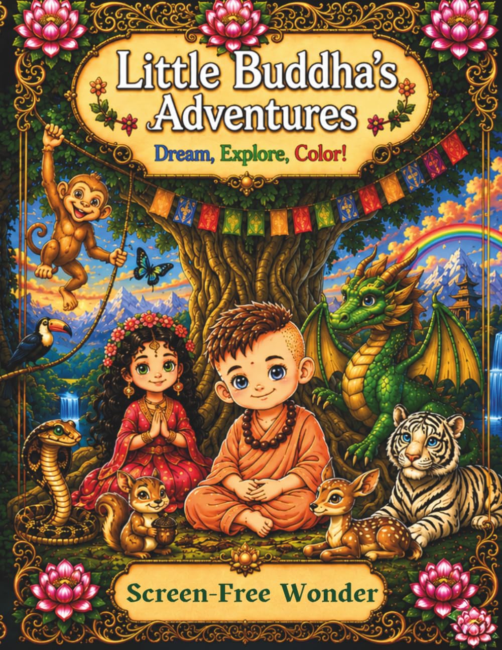 Little Buddha's Adventures: A Mindfulness Coloring Book for Kids | Screen-Free Play and Relaxation