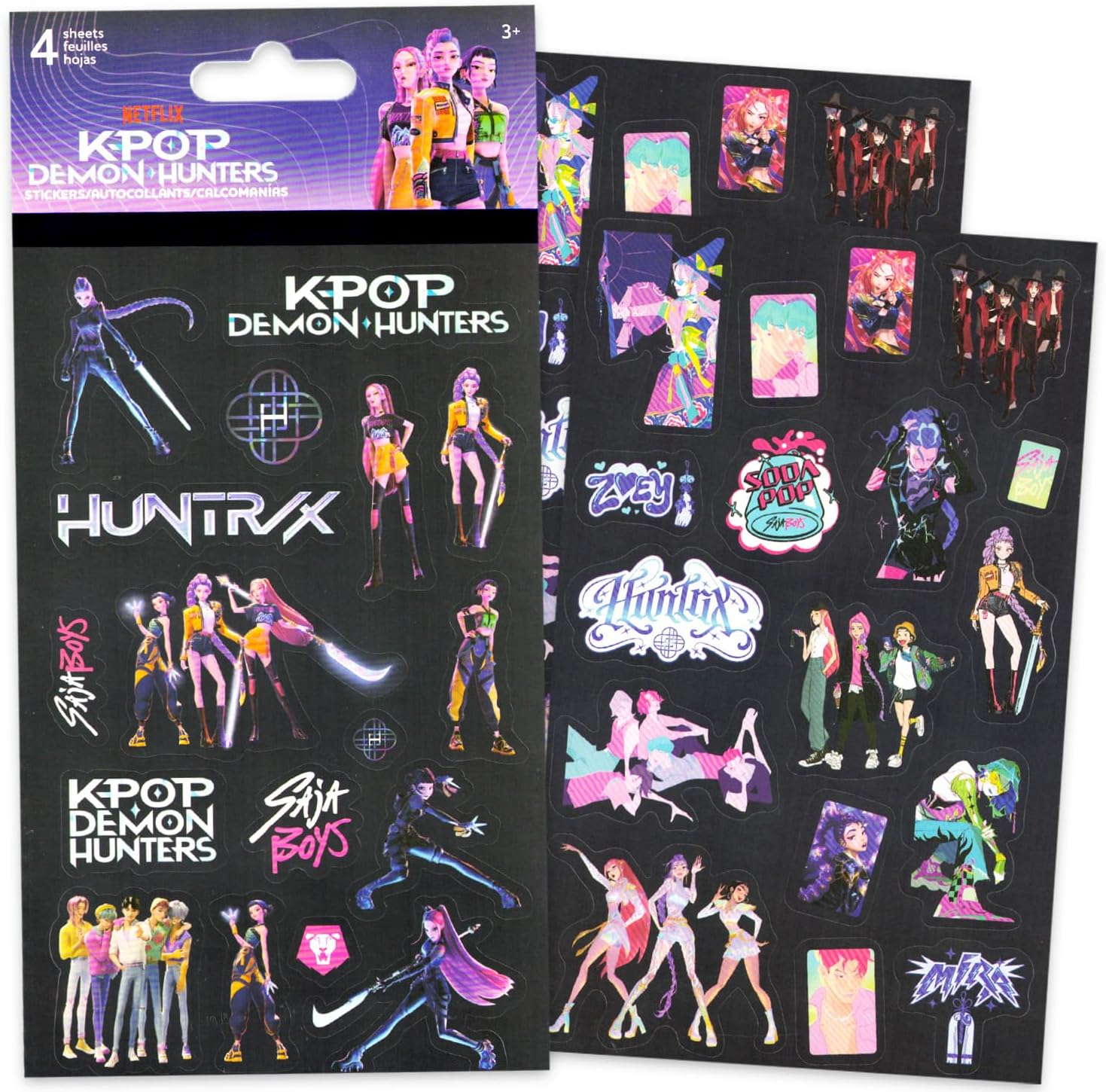 K-Pop Demon Hunters Sticker Variety Pack Bundle, 12 Sheets image 2