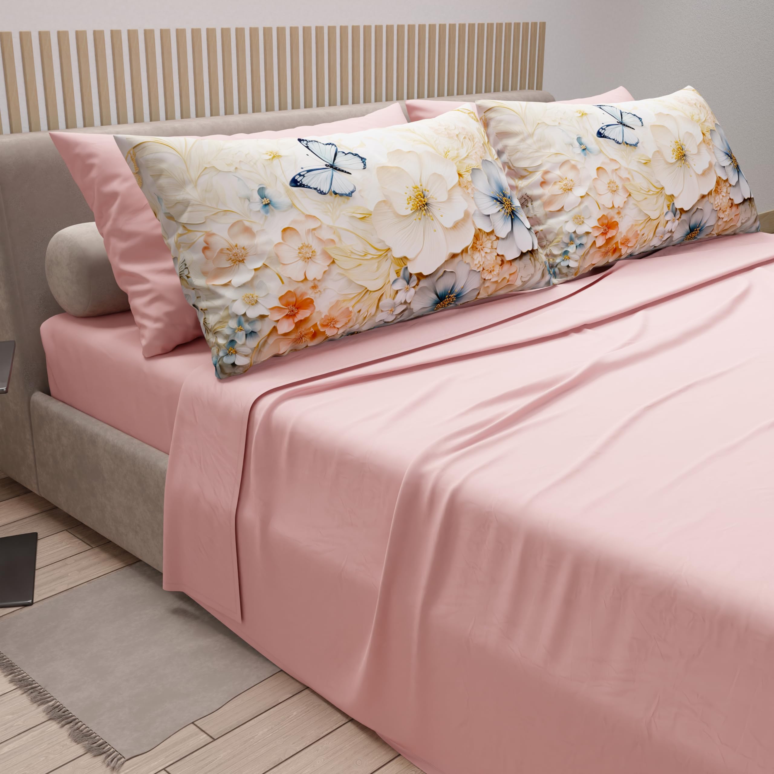 PETTI Artigiani Italiani - Cotton Sheets with Pillowcases in Digital Print, Double Bed Sheet, Mariposa Set, 100% Made in Italy - Image 2