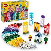 Vista 1 de LEGO Classic Creative Houses Set de Construcción de Ladrillos para Niños, Regalo de Casa de Juguete con Accesorios y Casas de Muñecas, Juguete