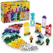 LEGO Classic Creative Houses Brick Building Set for Kids, Toy House Gift with Accessories and Doll Houses, Creative Toy for Young Builders, Boys and Girls Ages 4 and Up, 11035