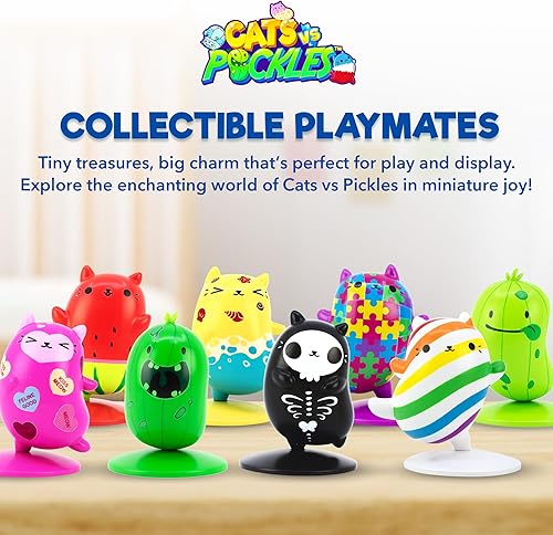 Miniatura 6 de Cats vs Pickles Paquete de 3 mini figuras Mini figuras para niños Figuras de animales Coleccionables para niños y adultos Juguetes para niños y