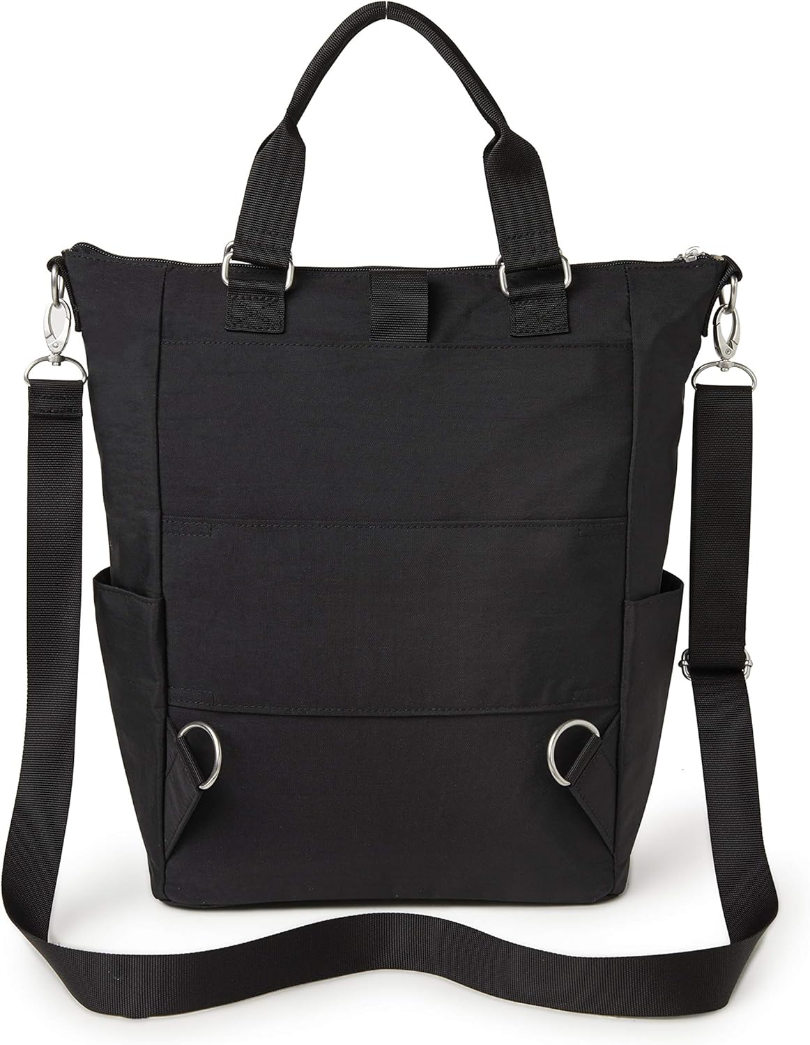 Baggallini All Set 3 in 1 Tote Backpack - 15"x10.5" Lightweight Travel Bag w/RFID Phone Wristlet