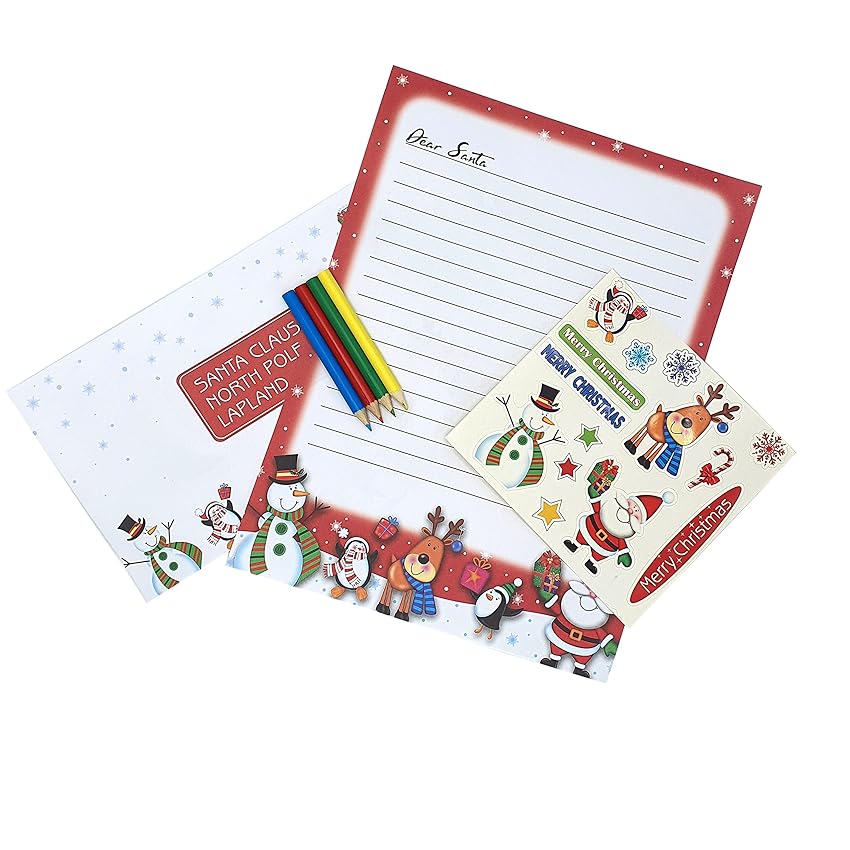 Immagine del prodotto ARKRAFT Biglietto Natale set lettera per babbo natale (Unisex, Lettera Natale)